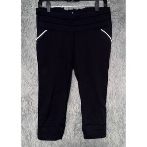 Athleta Black Capri Leggings Athletic Workout Pants Womens Size M